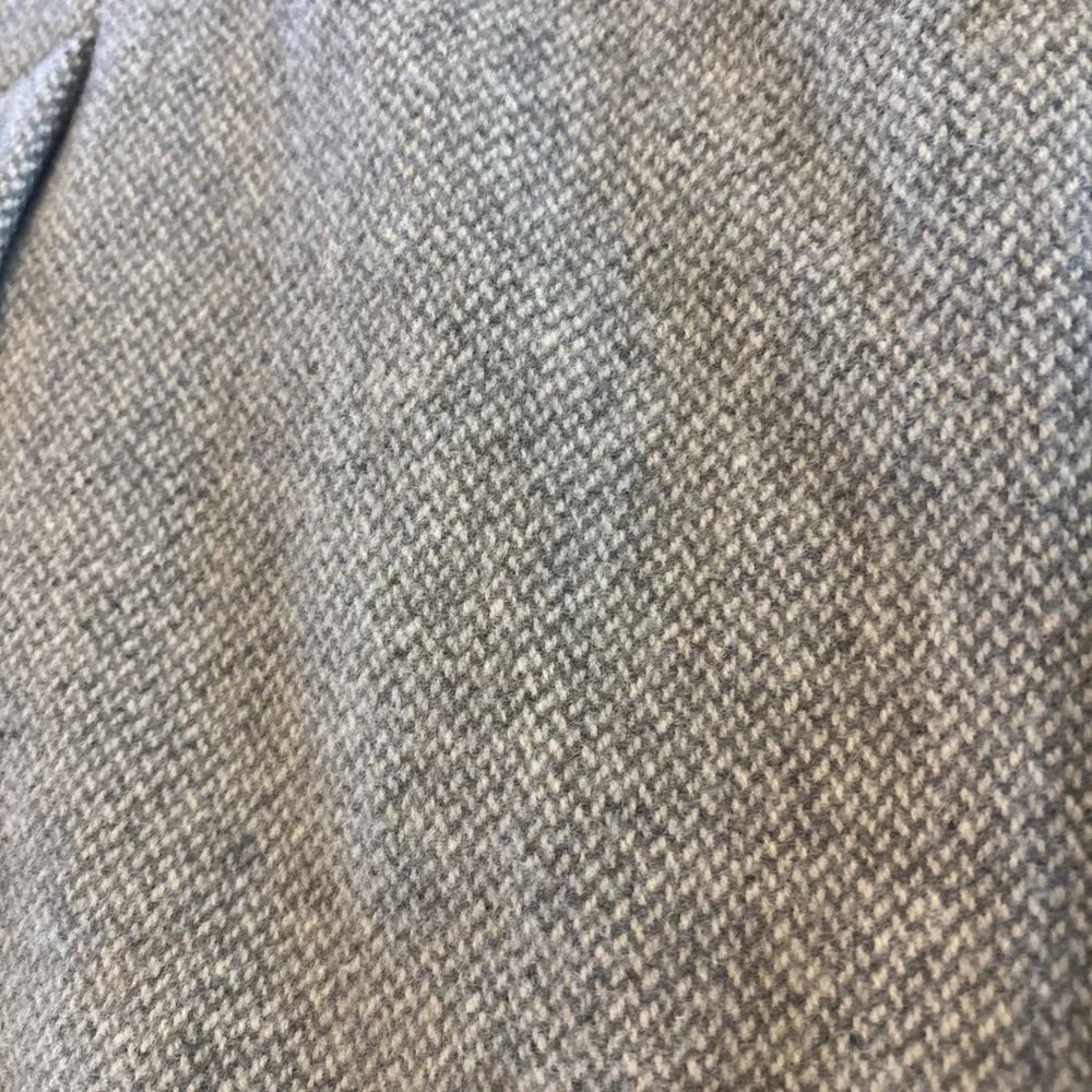 Lauren Ralph Lauren Wool Blend 3-Button Coat Gray Chevron-like Pattern Womens 12 - Picture 12 of 12